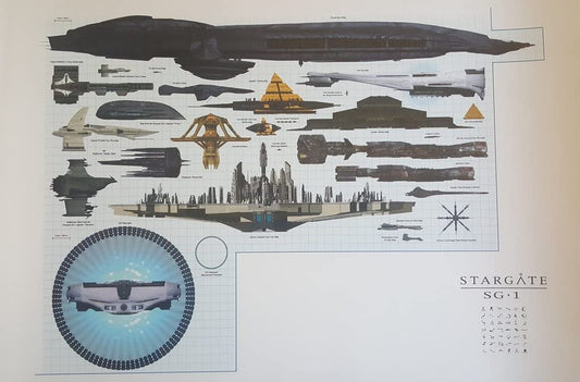 Stargate SG1 Ships 11in x 17in mini-posters