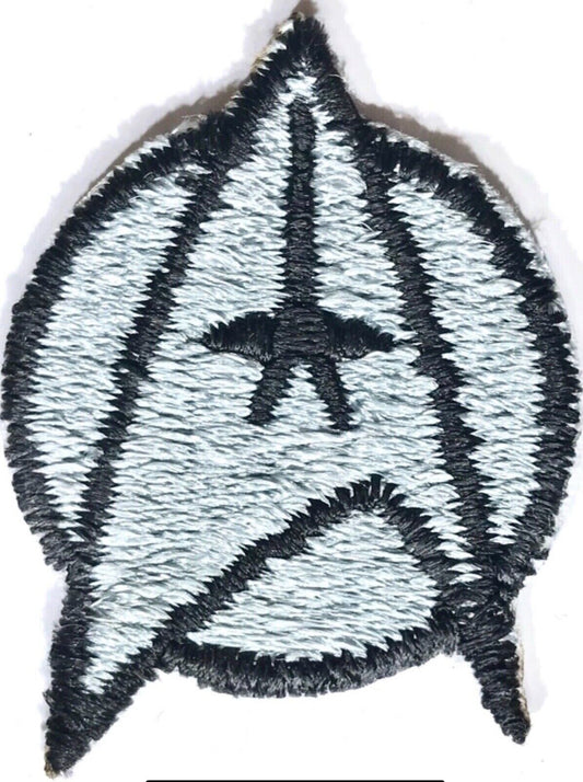 Star Trek the Motion Picture Starfleet Security Division Insignia - Embroidered Patch, NEW Silver